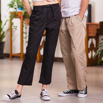 Pants casual trousers waiter trousers young mens and womens overalls spring and summer hotel dining thin work pants