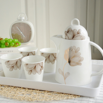 Nordic ceramic kettle set drinking water Cup home living room tea set teapot set cup simple cup water tool