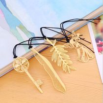 Meritless Hollowed-out Metal Art Pattern Bookmark Feather Angel Key China Wind Creative Classical Bookmark