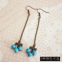 Chinese knot earrings long exaggerated national style bohemian decoration exaggerated earring jewelry temperament dress earrings