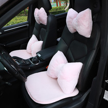 Plush car Three sets of seat cushions Four Seasons General Motors cushion Cartoon Car-free Backrest Chair Cushion Goddess