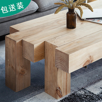 Nordic coffee table solid wood creative simple living room Iron Tea Table Office leisure table personality fashion furniture