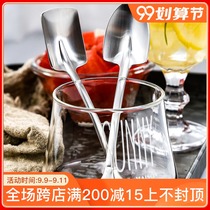 304 stainless steel watermelon spoon creative coffee spoon cute children spoon retro spade spoon spade spoon mixing spoon