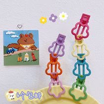 Korean ins wind cute candy color sweet girl flower hairpin net red hair ornaments small fresh edge clip clip