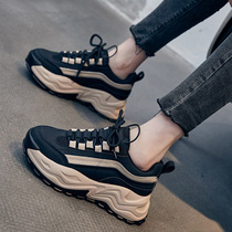 Old Daddy Shoes Women Ins Tide 2022 New Spring Summer Shoes 100 Hitch A Plush Thick Bottom Heightening Sports Casual Shoes