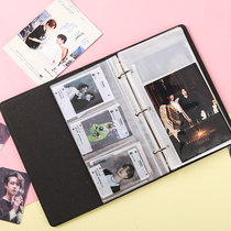 Small card storage book three-grid three-inch card book cover custom love bean album Small card collection card book through card card collection book Laser ticket album Girl chasing star sticker 3 inches