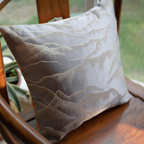  Guanshan cushion New Chinese style orange circle chair waist pillow Classical Chinese style Taishi chair Mahogany chair backrest solid wood customization