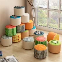 Benches next to the tea table Chair Round Small Stools Soft Seat Home Sturdy and durable Stool Grown-up Soft Seat