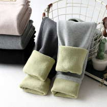 Girls beat bottom pants gush outside wearing pure cotton children thickened autumn and winter integrated lamb suede CUHK Winter Warm Cotton Pants