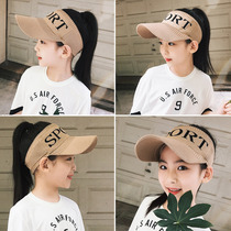  Summer childrens outdoor sports UV-resistant sun hat sunscreen duck tongue Korean version of the sun hat men and women empty top baseball cap