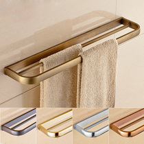 Nordic American black and white antique all copper rose gold towel rack thickened hand towel double pole toilet pendant