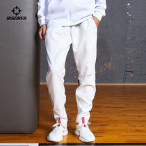 Quasi knitted trousers spring and autumn basketball Sports mens casual pants large size loose tie pants