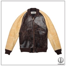 HDK (Haise) varsity jkt bovine leather baseball jacket leather jacket Yu Wenle VSVM