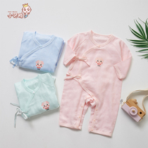 Gauze baby uniforms summer thin newborn clothes 0-3 month 6 baby monk clothes cotton ha clothes summer clothes