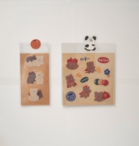 A variety of bear stickers mobile phone camera computer airpods stickers small pattern cute cartoon