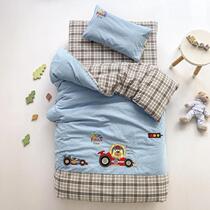 Class A cotton-dyed water-washed cotton childrens kit kindergarten quilt three-piece nap six-piece Kart