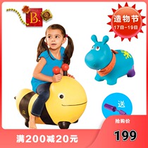 USA B toys Bouncing Hippopotamus children inflatable sheep corner ball thickened male and female baby jumping horse jumping ball