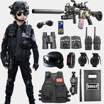 Children Toy Guns Special Soldiers Small Police Suit Special Police Boys Soft Bomb Submachine Gun Complete simulation Eating Rooster Equipment