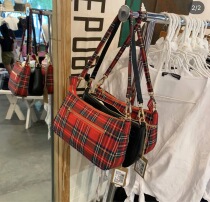 Spot Brandy Scottish grain underarm bag shoulder bag baguette bag crossbody custom ins Super fire