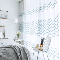 ins net red screen curtain Nordic style white window screen Bay window decorative curtain Floor-to-ceiling window Living room balcony Simple and modern