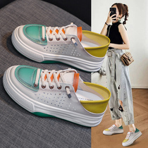 Two-wear small white shoes womens spring 2022 new slip-on lazy shoes womens shoes summer sports and leisure sneakers