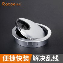 Cabbé Desk Threading Hole Cover Plate Round Computer Desktop Desk Wire Box Network Cable Vent Lid Decorative Ring