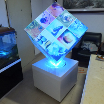 Opening ceremony Kick-off ball Kick-off cube Opening advertising Cube celebration props Crystal celebration event ceremony props