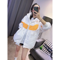 White Casual Sports Jacket Woman Jacket Baseball Uniform European Stock Tide 2022 Spring Autumn Season New Womens Clothing European Station