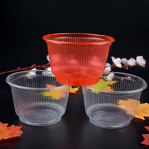 One-time bowl Whole box disposable red bowl Disposable plastic red soup bowl household bowl Transparent disposable bowl beautiful color