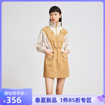 LILY2022 Spring new womens fashion old flower handsome gas stand for a long high waist one-piece dress in a casual sport