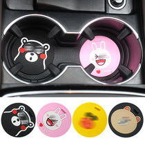 Creative cute cartoon animal coaster Silicone heat insulation mat Simple round non-slip mat Soft rubber mat mat