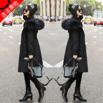 Down cotton clothes Women in the middle of 2021 New winter clothing Han version closeted waist burst cotton padded jacket Padded Jacket Tide