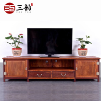 Sanyun mahogany furniture Myanmar Rosewood TV cabinet short cabinet Chinese living room plain TV cabinet combination D