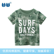 Korean Version Brands Tailstock Dresses 2022 Summer New Boy Pure Cotton Short Sleeves T-shirt Children Clothing Baby Blouses