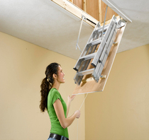 Wennai household ladder Folding ladder thickened aluminum alloy attic ladder Villa stair telescopic ladder AH2210B