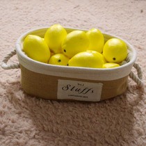 Childrens photography props model simulation fruit lemon Photo Studio 100 days baby photo props ornaments hemp storage frame