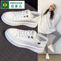  White shoes womens 2021 spring new Korean version of all-match casual flat-bottomed shallow-mouthed board shoes Western style womens white shoes single shoes