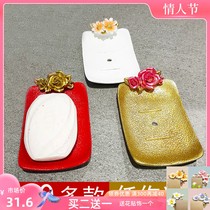 Creative Handcrafted Art Great Soap Box Minimalist Bathroom Free of perforated Draining Soap Racks Fashion Eurostyle Flowers Soapbox