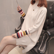 2020 plus size womens autumn new sweater slightly fat sister favorite 200 Jin Long Foreign Air Age age knitwear sweater