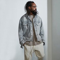 FEAR OF GOD FOG comeLine ESSENTIALS washed up as old High Street Tide Cards Denim Jacket Jacket Man