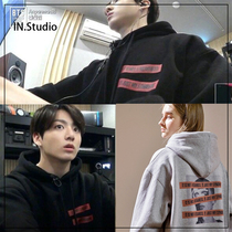 Tian Jing Guo same model ~ INstudio Korean designer brand ONA back print hooded sweater