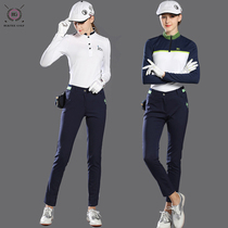 Golf clothes women fall winter women's quick-drying long sleeve T-shirt ball clothes T-shirt slim sports pants set