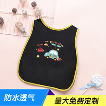 Customized childrens gown summer thin baby bib waterproof painting apron girl kindergarten eat anti-dressing