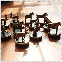 New limited crazy grab doughnut stationery cute retro seal three-dimensional animal copper European small print mud explosion