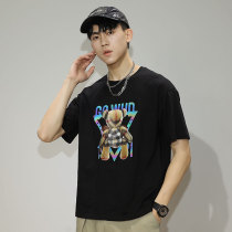 no1dara short-sleeved mens T-shirt trendy summer coat cotton T-shirt 2021 summer new students half-sleeved clothes