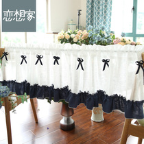 American field garden meritocratic Korean style butterfly knot half-curtain finished product floating curtain coffee curtain door curtain semi-short curtain window yarn curtain