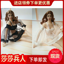 1 6 Female Soldier Clothing Sexy Transparent Lace Pajama Set Suitable for PH JO Enclosed Female Body