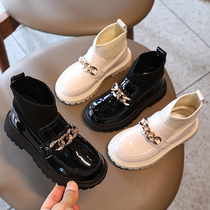 Girls booties 2021 autumn new childrens shoes Autumn Winter Childrens Martin boots female baby socks boots princess shoes