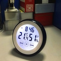 Small alarm clock Wet and dry portable multi-function electronic alarm clock thermometer Refrigerator attached to the wall in the house temperature and humidity meter