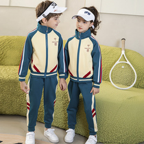 Elementary school uniforms spring and autumn suits kindergarten garden uniforms autumn first grade childrens sports meeting three-piece suit